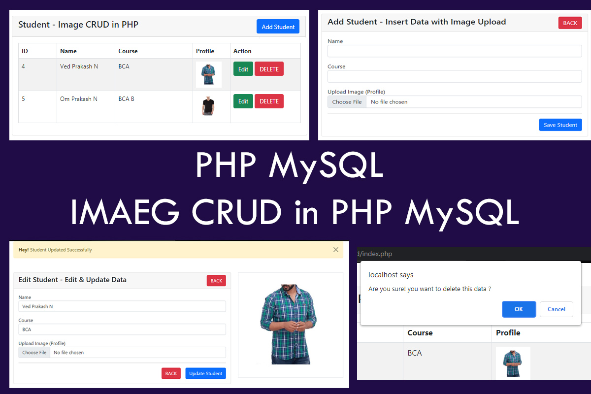 Image CRUD in PHP MySql source code | CRUD - Image Upload in php mysql