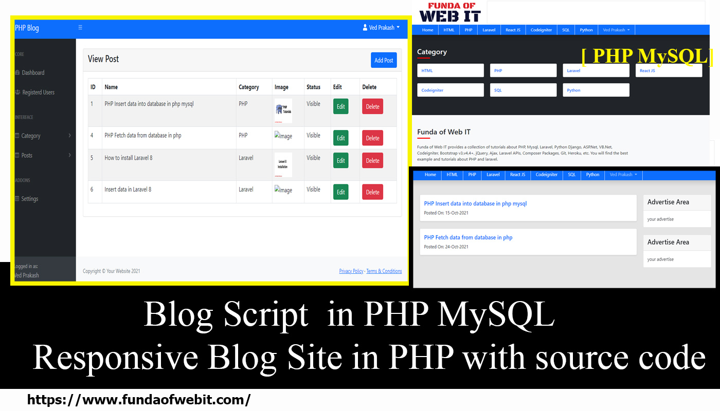 Blog Script using PHP MySQL Source Code