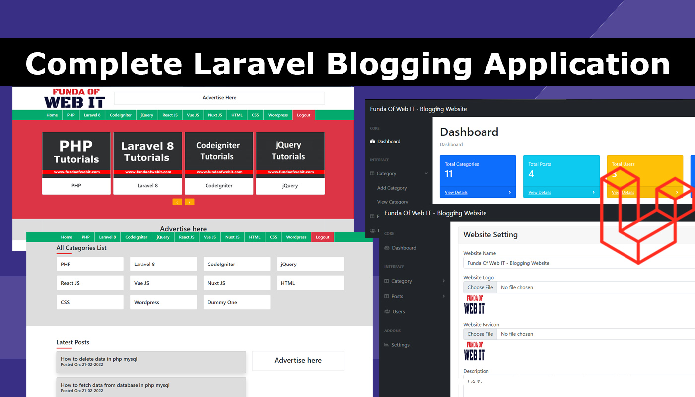 Laravel 8 Blogging Website